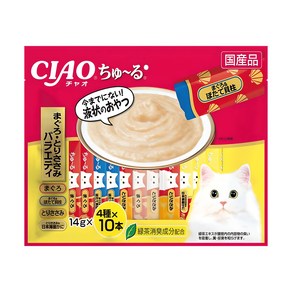 이나바 고양이 챠오츄르 버라이어티 간식, 혼합맛(참치/닭가슴살), 560g, 1개