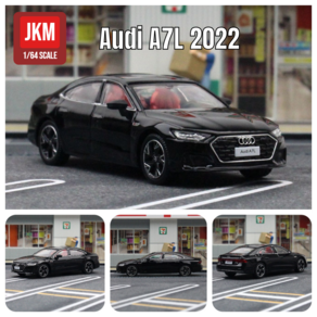 JKM 1/64 아우디 A8 미니어처 모델 프리미엄 장난감 자동차 휠 다이캐스트 합금 컬렉션 핫 GT에, 05 Audi A7L Black, 1개