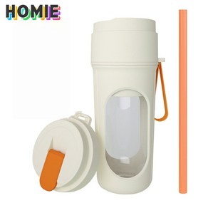 HOMIE 믹서기 450ML 용량 소형믹서기 12개의 칼날 40W 고출력 미니믹서기 다중 사용 환경, 오렌지색