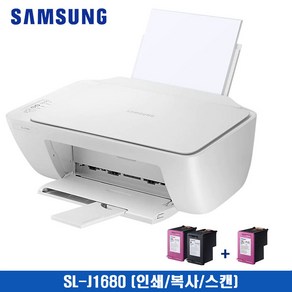 삼성 SL-J1680(SL-J1660) 칼라복합기 가정용 사무용 인쇄+복사+스캔 무한잉크 프린트 잉크포함, J1680(본체), 정품(카트리지1세트+칼라)