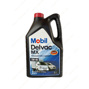 모빌 델박 MX 어드벤스드 시티 로지스틱스 5W40 디젤차량용 100% 합성엔진오일 (6L), MOBIL Delvac MX 5W40 (6L), 1개