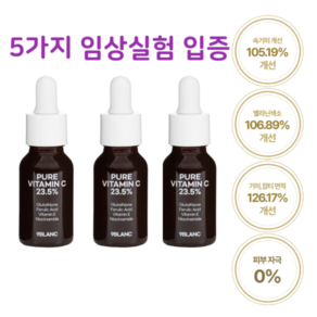 나인블랑 순수비타민C 23.5% 기미 미백 잡티 주름개선 앰플, 3개, 15ml