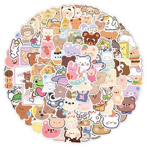 스팩트 팬시 다이어리 스티커 100종 세트, 100마리귀여운곰, 1세트