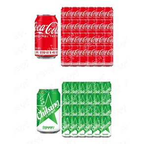 (업소용) 코카콜라355ml 24P+칠성사이다355ml 24P, 48개, 355ml