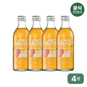 아임얼라이브 유기농 콤푸차 곰부차 다이어트 음료 콤부차 마누카꿀 복숭아 250mlx4병, 마누카꿀복숭아 250ml 4병, 250ml, 4개