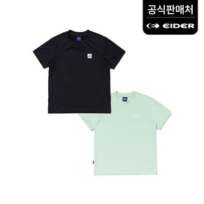 아이더 키즈 POP ON 베이직 2 PACK 반팔 티셔츠 JUM23283AW