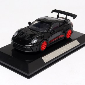 브라고 1:43 포르쉐 911 GT3 RS 블랙 받침대 아크릴케이스 다이캐스트 모형