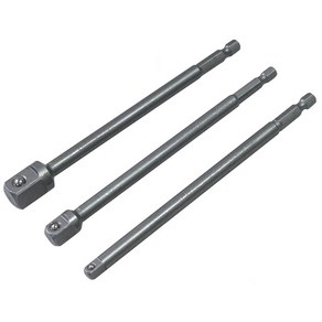 롱 고강도 복스 아답터 3종 150mm 세트 드릴 복스 연결대 1/2인치 3/8인치 1/4인치 육각 비트 6.35mm, 1개