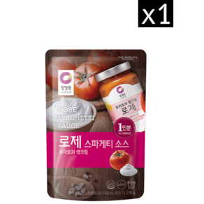 청정원 싱글파우치 로제 스파게티 소스 170g, 1개