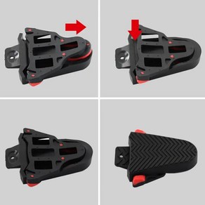 클릿페달 자전거 페달 클릿 커버 라이딩 슈즈 보호 고무 SPD-SL 페달용 자체 잠금 보호대 1 쌍, 1.Black, 1)Black
