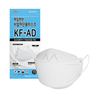 매일편한 비말차단 마스크 KF-AD 대형, 5매입, 40개, 흰색