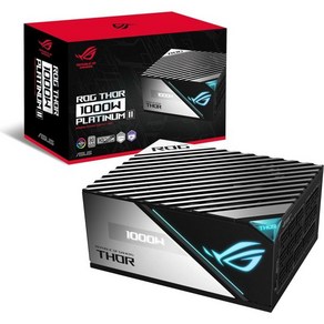 ASUS ROG Tho 1000W 플래티넘 II 완전 모듈식 전원 공급 80 히트싱크 135mm 팬 0dB 모드 OLED 디스플레이 Aua Sync, THORATX_1000W, 1개