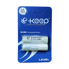 렉셀 LEXEL e-keep AA충전지 1.2V2000mAh AA2알 카드타입