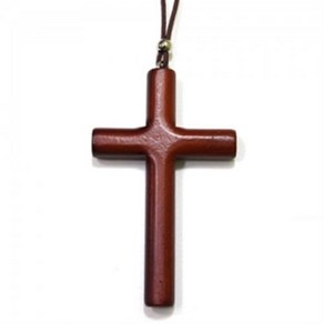 향나무 십자가 목걸이 wood cross necklace