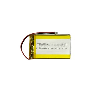 YJ 리튬폴리머배터리 KC인증 충전지 3.7V YJ503759 1200mAh, 1개, 1개입