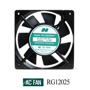 AC FAN 냉각팬 모터팬 쿨링휀 쿨링팬 사각팬 120mm RG12025, SLEEVE, 1개