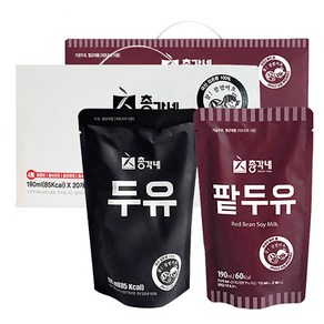 [총각네] 총각네 검은콩 무가당두유 20봉+팥두유15봉, 35개, 190ml
