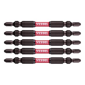 베셀 (VESSEL) 40V 대응 양두 비트 사키스보 슬림 토션 +2×φ4.5×82mm 5개 SDT5P2082