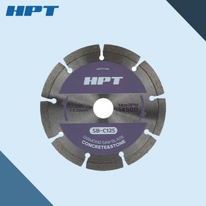 HPT 석재용 원형톱날 마른날 콘크리트 대리석 팁쏘 절단 SB-C125