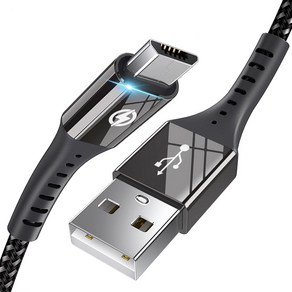 [ES] USB 마이크로 5핀 고속충전 고급형케이블, 블랙 2.4m+2.4m, 2개