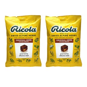 Ricola 리콜라 오리지널 내추럴 허브 캔디 코프드롭 사탕 21개입 2개