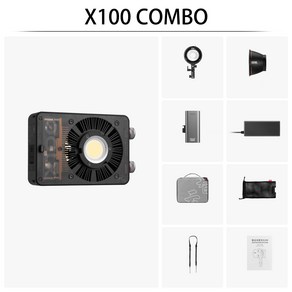 지윤 ZHIYUN X100 100W 비디오 라이트 촬영 조명, ZHIYUN X100 콤보 구성, 1개