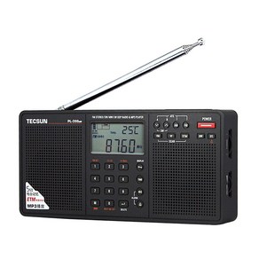 휴대용 라디오 효도 미니 레트로 아날로그 워크맨 Tecsun PL-398MP DSP 디지털, 1.Black, Black