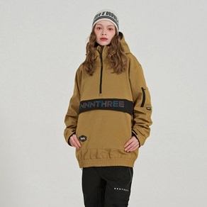 엔쓰리 NNN - 3L 기모 RD77 Hood Anoak - JACKET - 진베이지+블랙 [오로라나염] 남녀공용 스노우보드복 자켓