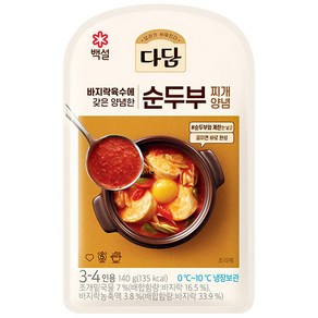 백설 다담 바지락 순두부 찌개양념, 6개, 140g