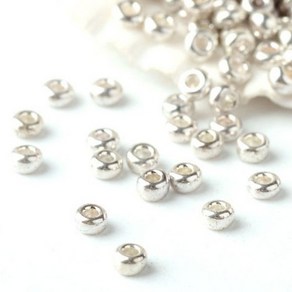 시드비즈 (실버 골드) 20g, 1개, 실버 2mm