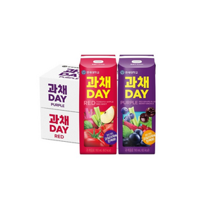 [연세] 과채데이 190ml 48팩(레드+퍼플), 48개