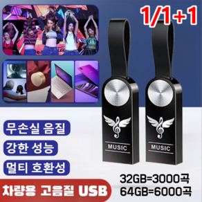 1/1+1 차량용 고음질 USB 한국 노래 고성능 초소형 외장하드 음악 방수