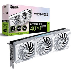 [emTek] 지포스 RTX 4070 SUPER MIRACLE X3 WHITE D6X 12GB