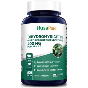 NusaPue 누사퓨어 디하이드로미리세틴 DHM 400mg 120정, 1개