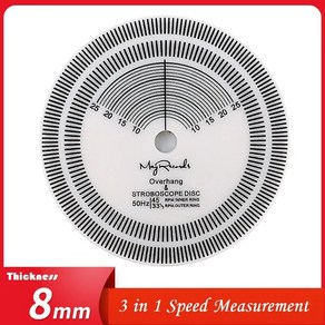비닐 레코드 플레이어용 속도 측정 오버행 클램프 축음기 액세서리 3 in 1, 없음