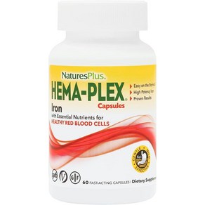 NatuesPlus Hema-Plex Ion 네이처스플러스 헤마 플렉스 철분 60캡슐, 1개, 60정