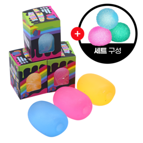 [와글와글] 1+1 스트레스볼 말랑이 클레이 스퀴시, 핑크, 1세트