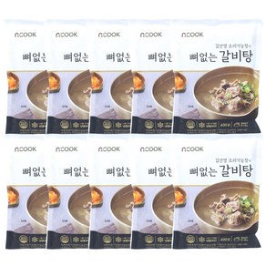 엔쿡 김선영 뼈없는갈비탕 600g10팩, 10개, 600g