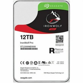 씨게이트 아이언울프 프로용 NAS HDD 12TB 7200RPM SATA 6 Gb/s 3.5 인치 ST12000NE0008 신제품, 1개