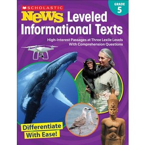 (영문도서) Scholastic News Leveled Infomational Texts: Gade 5: High-Inteest Passages at Thee Lexile ... Papeback, Scholastic Teaching Resouces, English, 9781338284751