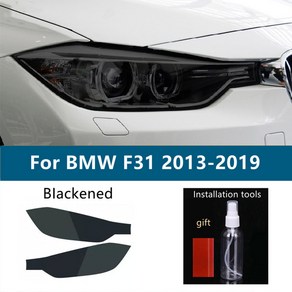 자동차 라이트 틴트 블랙 보호 필름 투명 TPU 스티커 액세서리 BMW 3 시리즈 G20 G21 F30 F31 F34 용 2, [10] F30 Blackened, 10 F30 Blackened