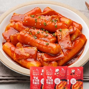 [깡총분식]옛날 쌀 가래떡떡볶이 쌀떡 3팩세트, 3개, 560g