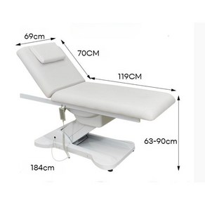 마사지베드, 화이트 높낮이조절, 1개