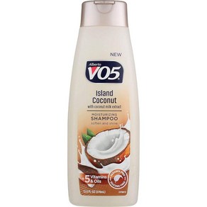 Albeto VO5 모이스처라이징 샴푸 - 300ml(12.5온스) 아일랜드 코코넛 잎 머리카락을 생생하고 아름답게 보이게 함 화이트, 1개, 300ml