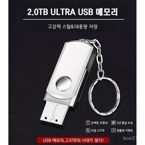 미니 USB 메모리 작은 몸집 어마어마한 용량!, 2TB, 실버