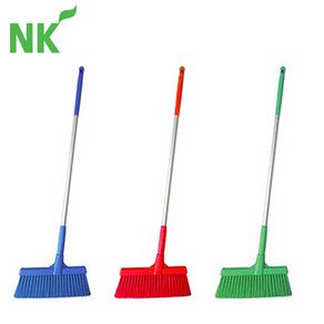NK 빗자루 미용실 학교 식당 카페 긴 손잡이 중간모 청소용품 위생도구 HACCP, 1개