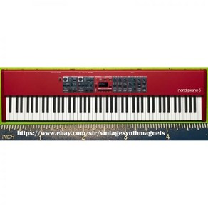 노드 신디사이저 Clavia Nod 피아노 1 2 2HP 3 4 5 그랜드 냉장고 자석, Nod Piano 1 (5 deluxe), 1개