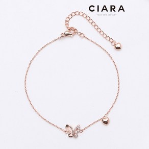 CIARA 14K Daiago 하프샤이닝 버터플라이 팔찌(GoldPlated)