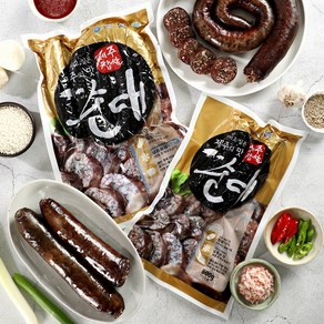 [제주특산물] 제주의 맛을 담은 찹쌀순대 1.5kg(500gx3팩), 제주 찹쌀 순대, 500g, 3팩, 500g