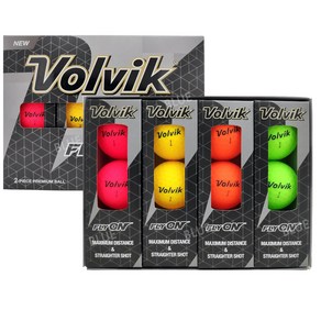 [volvik] 볼빅 플라이 온 컬러 골프공, 12개입, 1세트